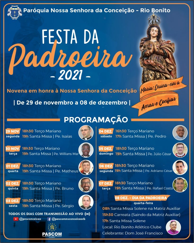 Programação Da Festa Da Padroeira 2021 Paróquia Nossa Senhora Da